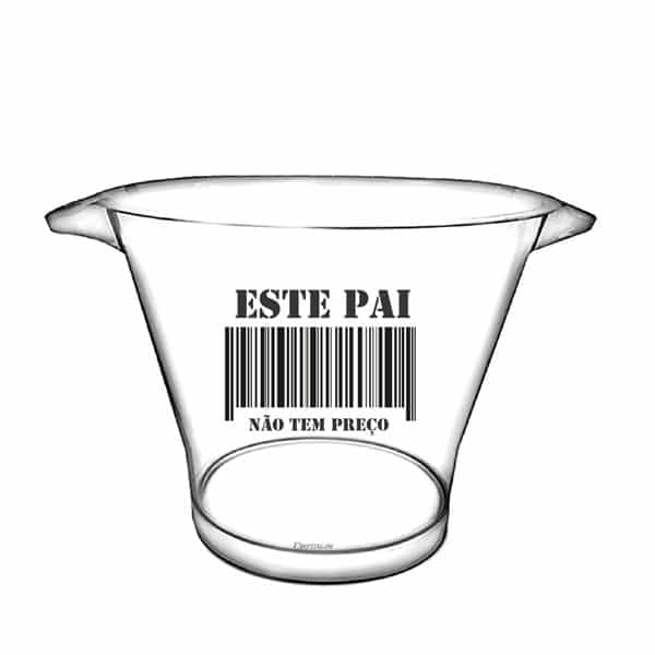 Balde de Gelo Personalizado para o Dia dos Pais