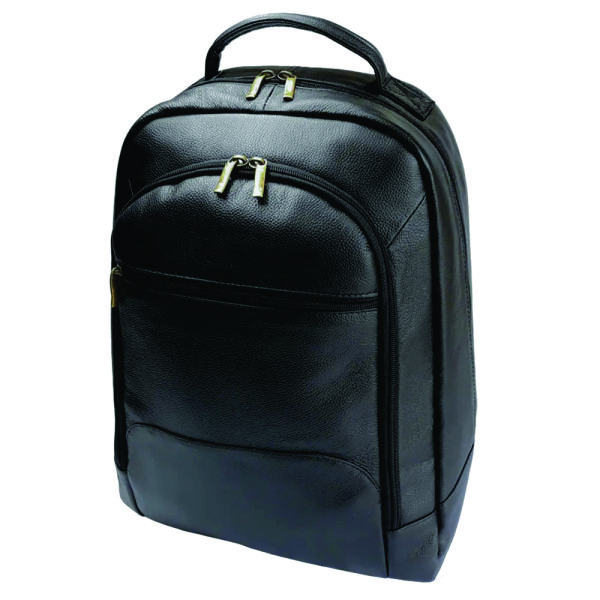 Mochila De Couro Personalizada Preta