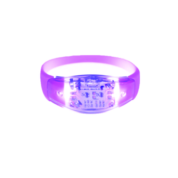 Pulseira em silicone com LED Ativada por controle remoto
