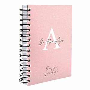 Agenda rosa personalizada