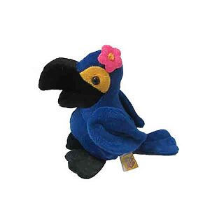 Arara Azul com Flor