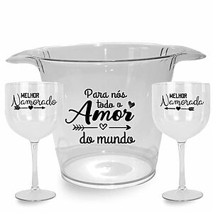Balde de Gelo Personalizado para o Dia dos Namorados