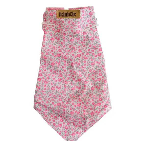 Bandana Chic Bichinho Rosa Personalizada Luxo