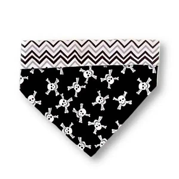 Bandana Dupla Face Caveira Preto e Branco Personalizada