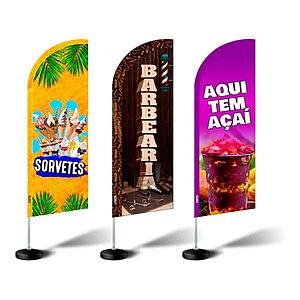 Wind Banner Personalizado Uso em Ambientes Externos