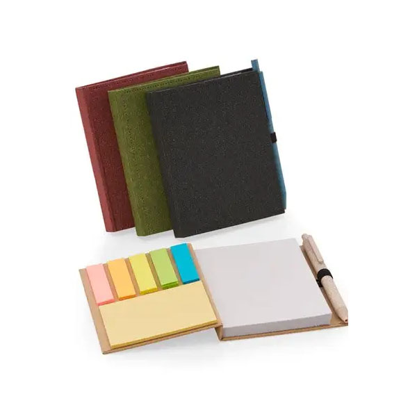 Bloco ecológico de anotações com post it