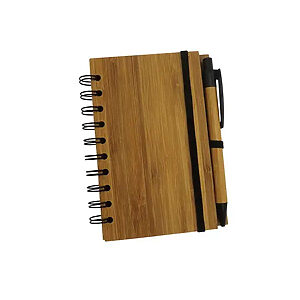 Bloco personalizado ecológico com capa de bambu