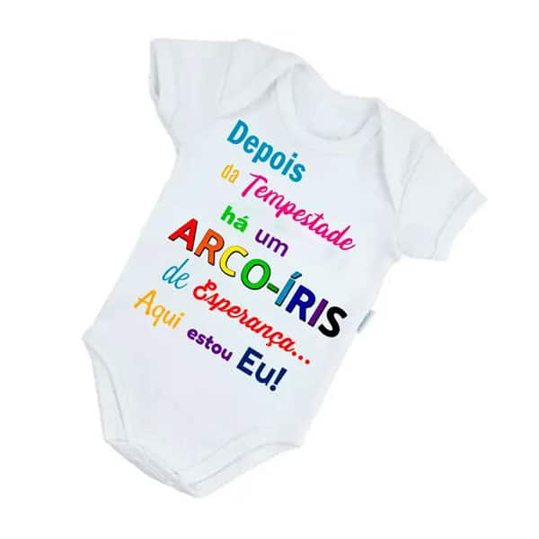 Body Bebe Arco Iris Personalizado Para Brindes