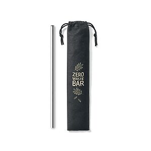 Canudo de metal grosso personalizado