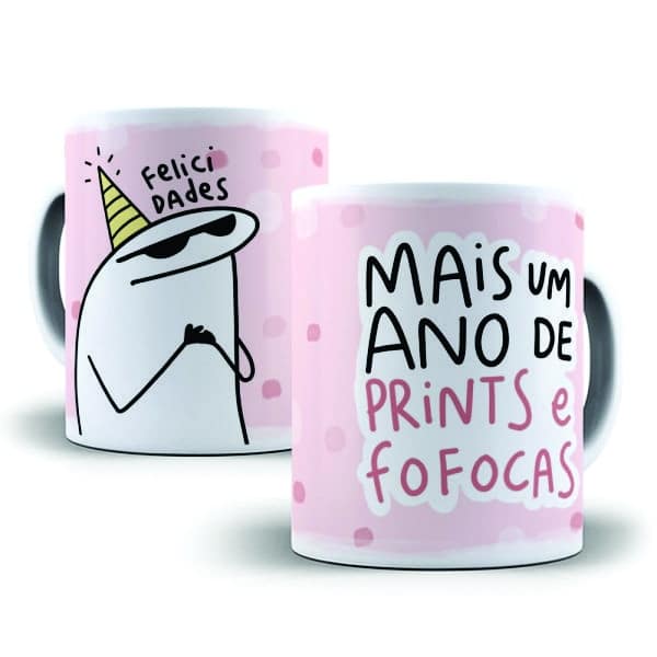Caneca Xícara de Cerâmica Flork Bento Meme
