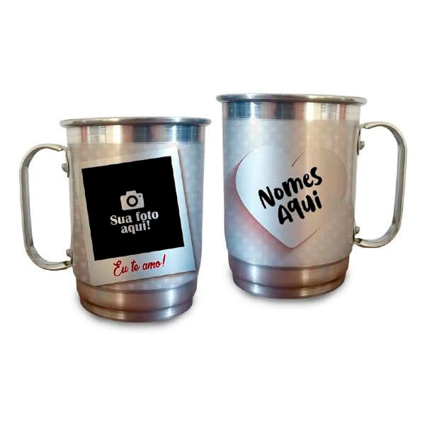 Caneca de Alumínio Personalizada com Foto