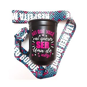 Caneca de alumínio personalizada com tirante brindes