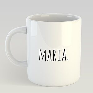 Canecas personalizadas com nome de pessoas
