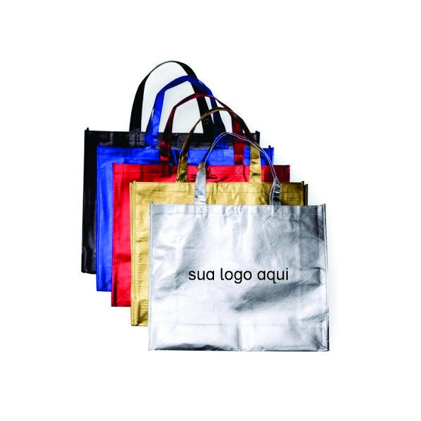 120 Bolsas Personalizadas em Tnt Metalizado