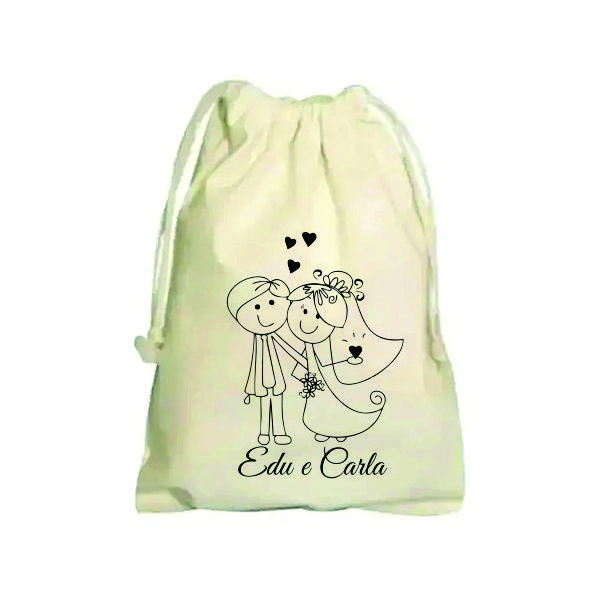 30 Saquinhos de Algodão Cru Personalizados