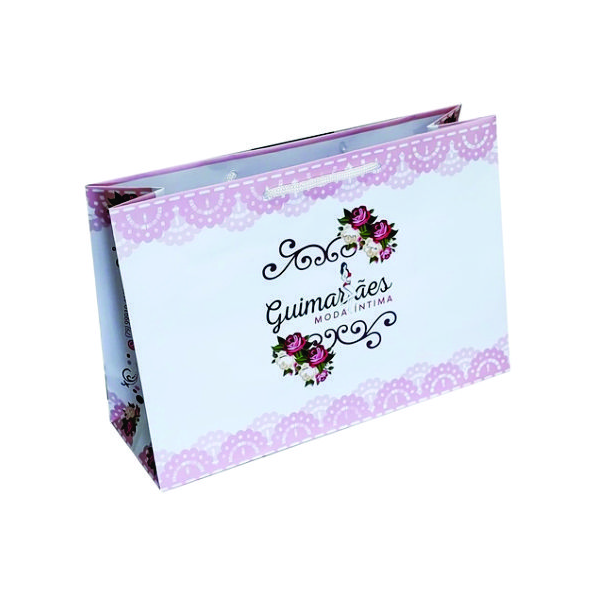 50 Unidades Sacola De Papel Personalizada 23x34x11