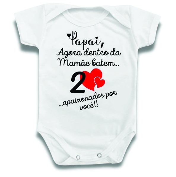 Body Baby Branco Personalizado Mimo Surpresa Para O Papai