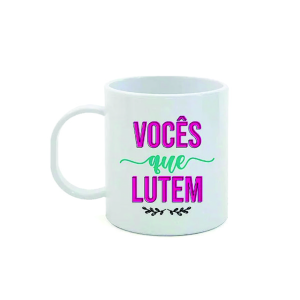 Caneca Branca Plástica Personalizada