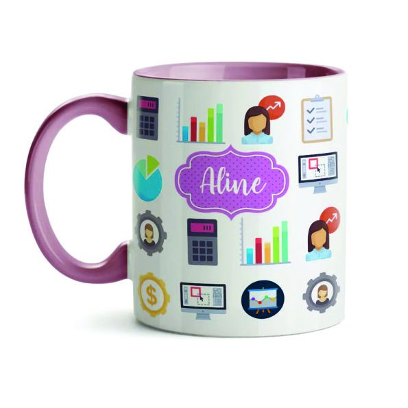 Caneca com o nome personalizada feminina