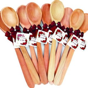 Colher de Pau Lembrancinha Marsala Chá de Panela