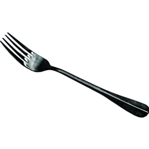 Conjunto 6 Garfos De Aço Inox Para Mesa Preto 20cm