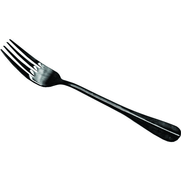Conjunto 6 Garfos De Aço Inox Para Mesa Preto 20cm