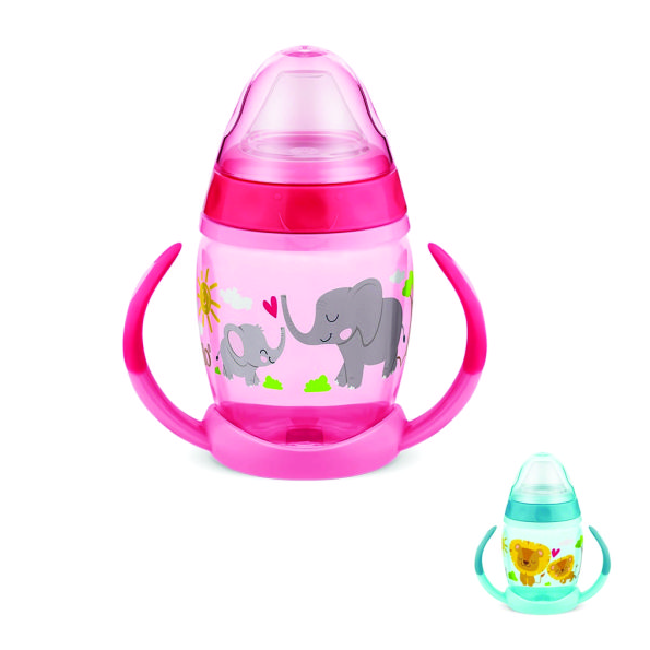Copo com bico de silicone para bebê