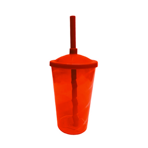 Copo com canudo de acrílico para festas