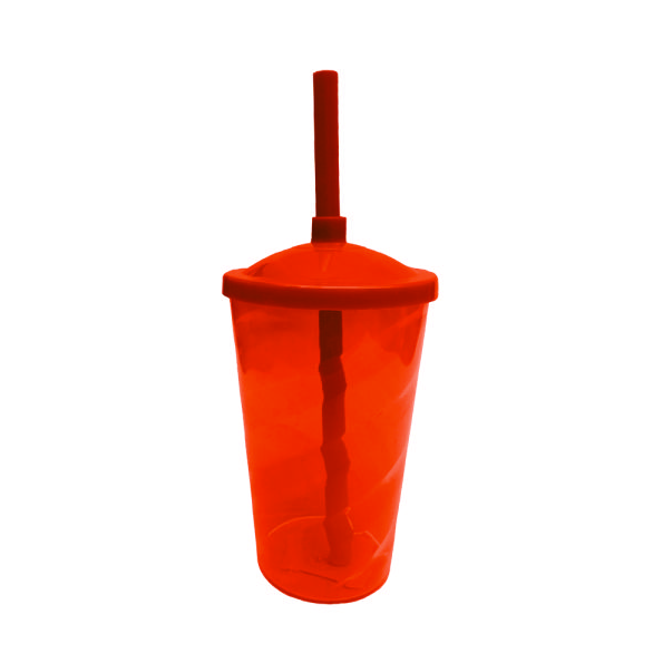 Copo com canudo de acrílico para festas