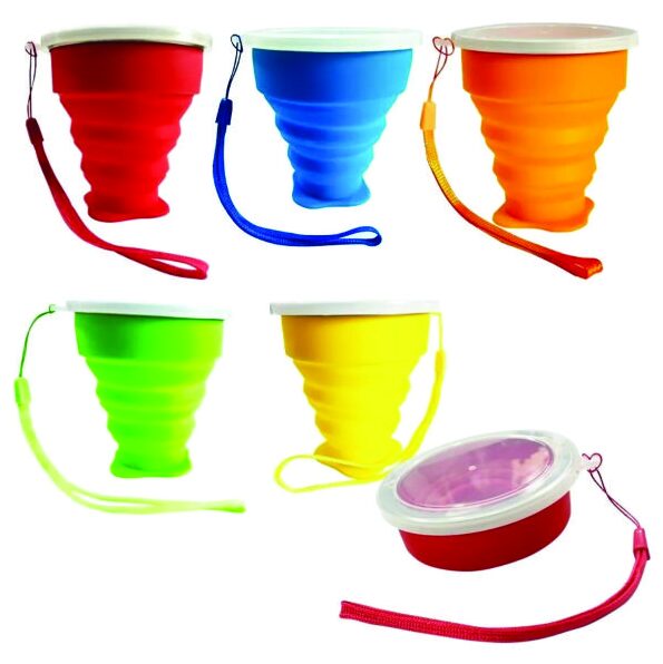 Copo dobrável de silicone