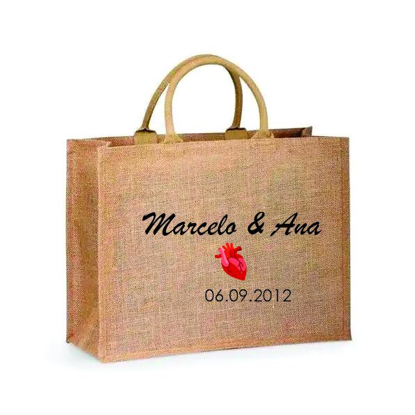 Ecobag De Juta Para Lembrança De Casamento