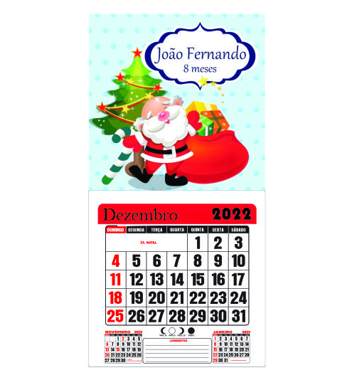 Imã de geladeira personalizado natal