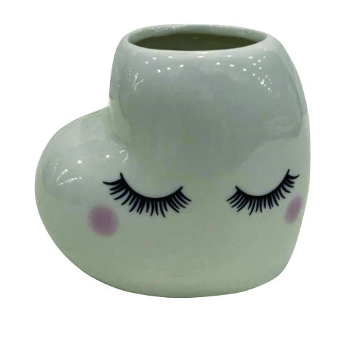 Kit 6 Mini Vaso Coração Personalizado De Cerâmica