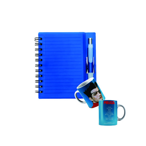Kit caderno caneta e caneca