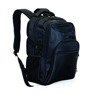 Mochila Preta em Poliéster Executiva