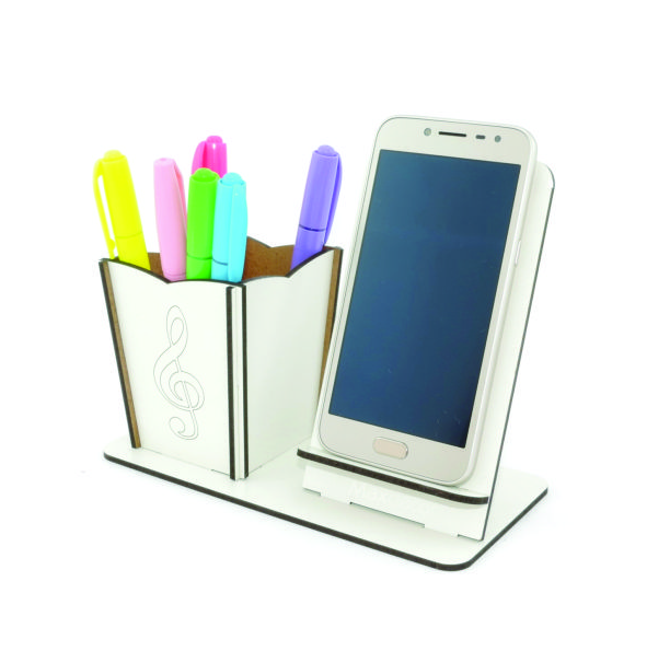 Porta celular personalizado com caneta