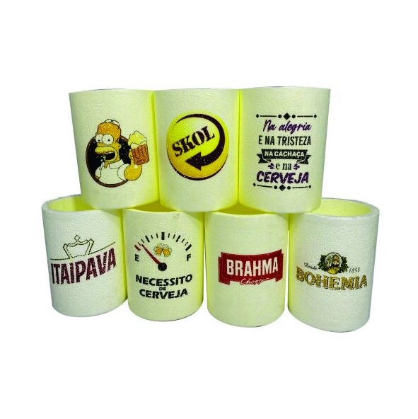 Porta lata isopor personalizado