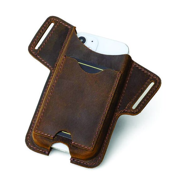 Porta-celular de couro