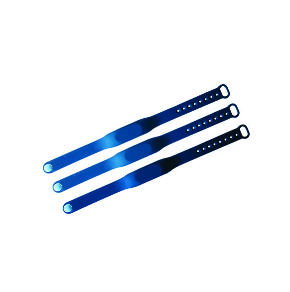 Pulseira de silicone ajustável com chip RFID ou NFC