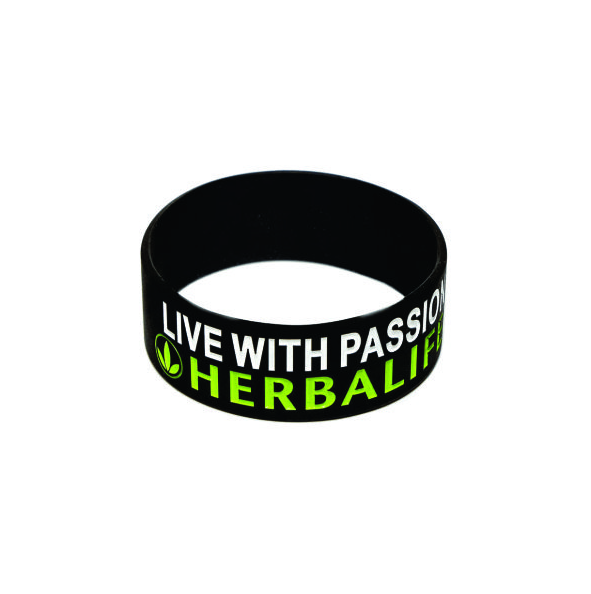 Pulseira de silicone larga