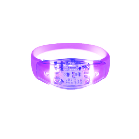 Pulseira em silicone com LED Ativada por controle remoto