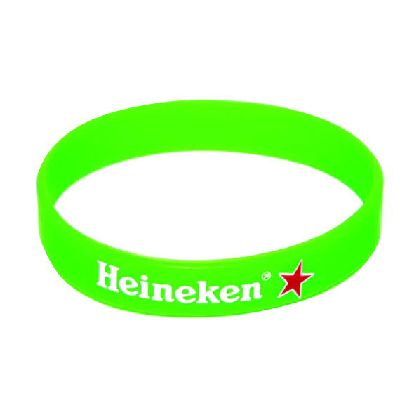 Pulseira personalizada de silicone em silkscreen