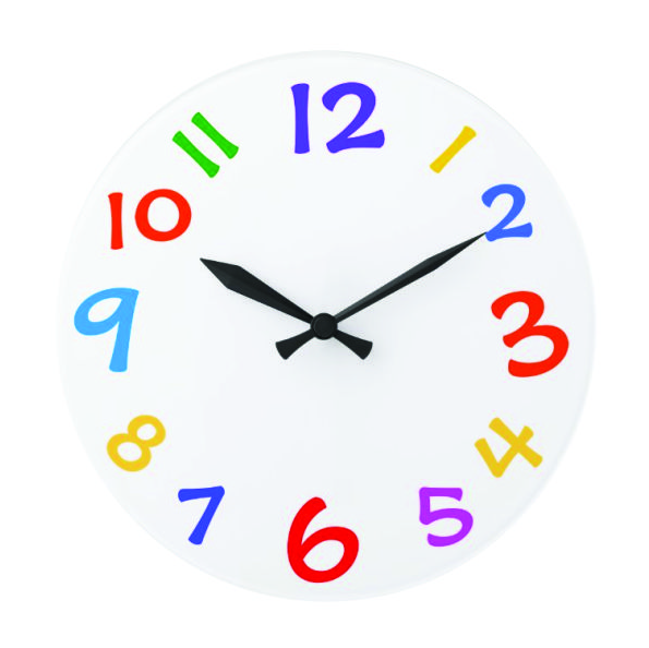 Relógio de Parede com Números Coloridos Personalizado