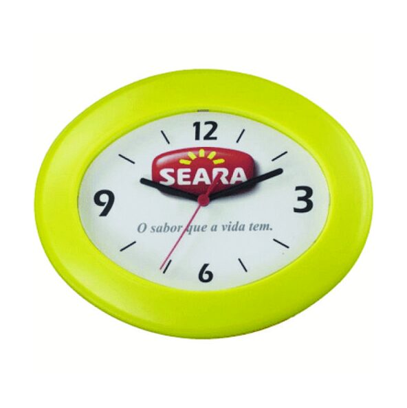 Relógio de Parede Oval Personalizado