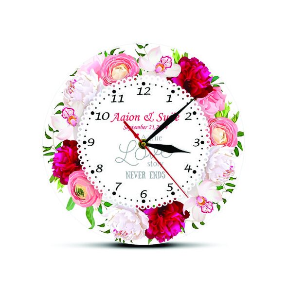 Relógio De Parede Personalizado Presente De Casamento