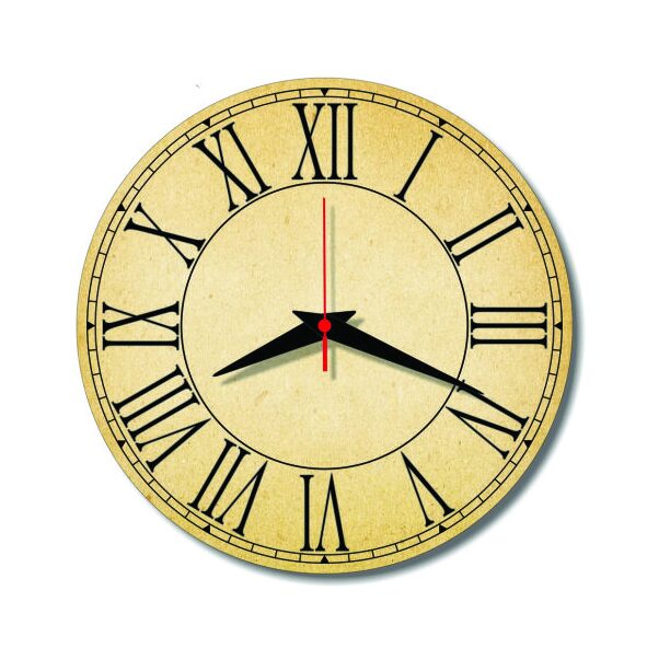 Relógio Parede Vintage Retrô Papiro Envelhecido Rústico