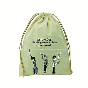 Saco de Algodão Cru - Campanha de Prevenção