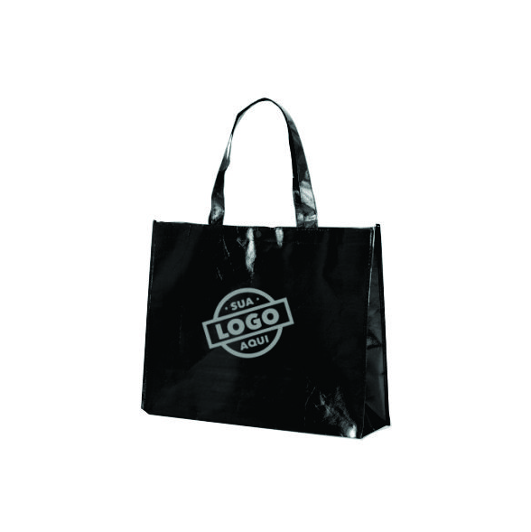 Sacola Tnt Metalizada Prata Pacote 20 Unidades