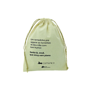 Saquinho de Algodão Cru Personalizado