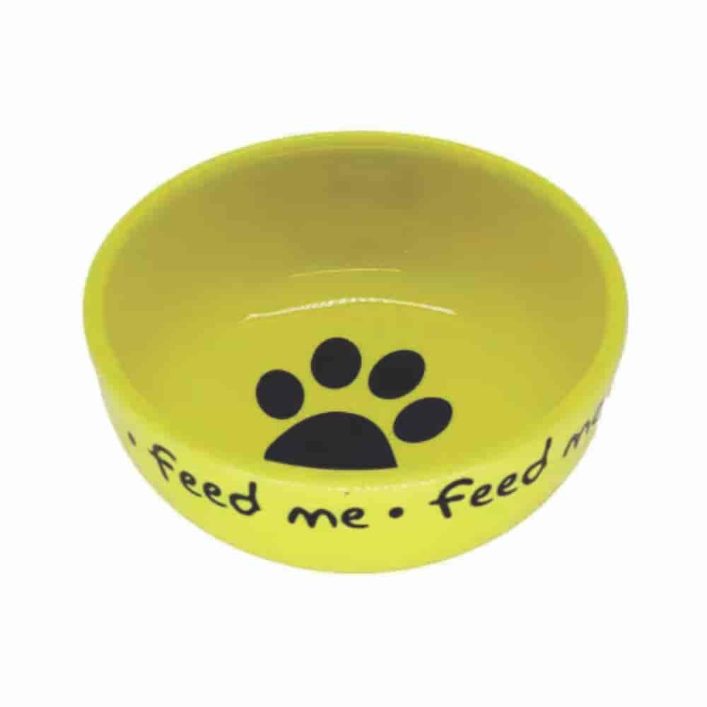 Comedouro pet de cerâmica personalizado com nome 200 ml